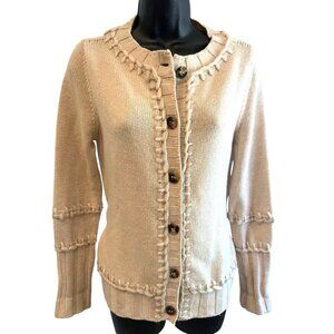 Les Copains womens cardigan beige wool mohair exceptional cond